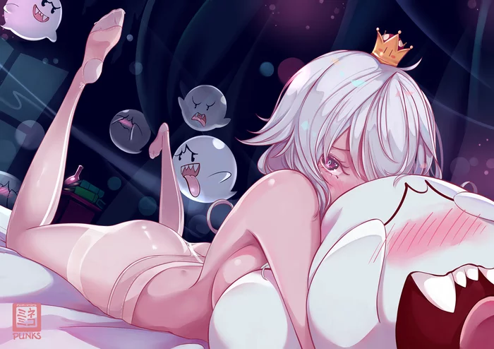 Boo - NSFW, Anime, Anime art, King boo, Super crown, Booty