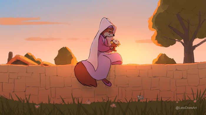 Maid Marian - Virgin Marian, Art, Letodoesart, Robin the Hood, Cartoons, Walt disney company, Furry, Video