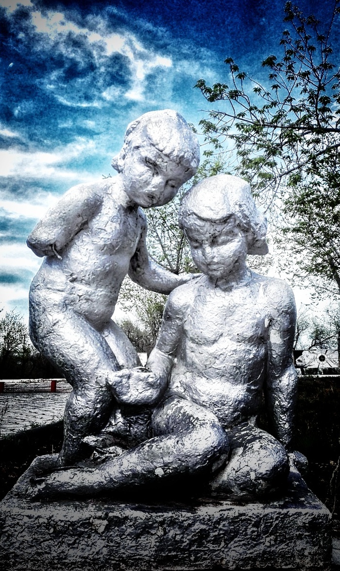 "Дети" Скульптура, Памятник, Детство, Длиннопост