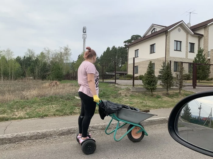 Прогресс на службе человека - Моё, Гироскутер, Лень, Механизация, Тачка