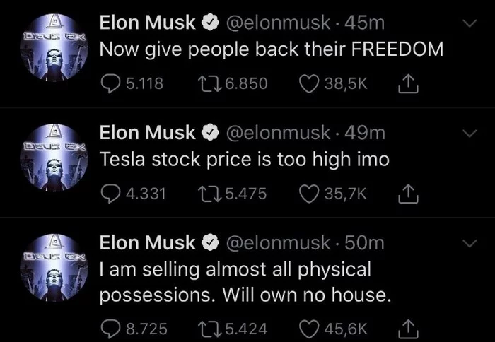 No sooner said than done - Elon Musk, Tesla, Stock, , Twitter, Men