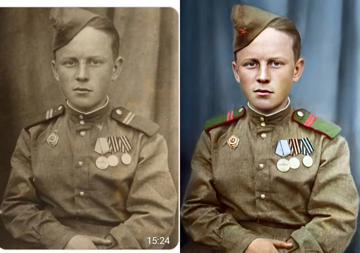 Photo restoration - My, Colorization, The Second World War, The Great Patriotic War, Photoshop, Longpost