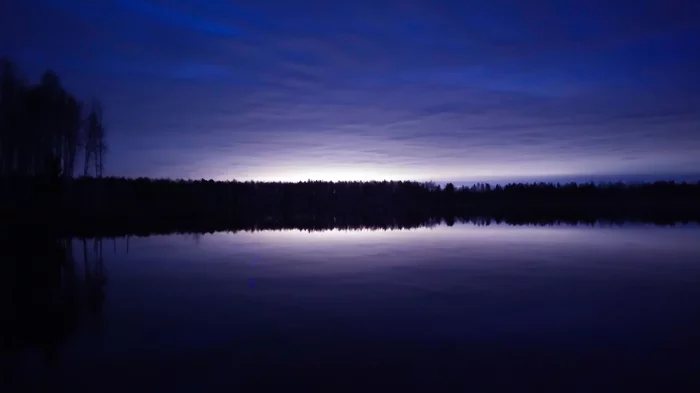 Sunset - My, Mobile photography, Sunset, Lake, Night shooting