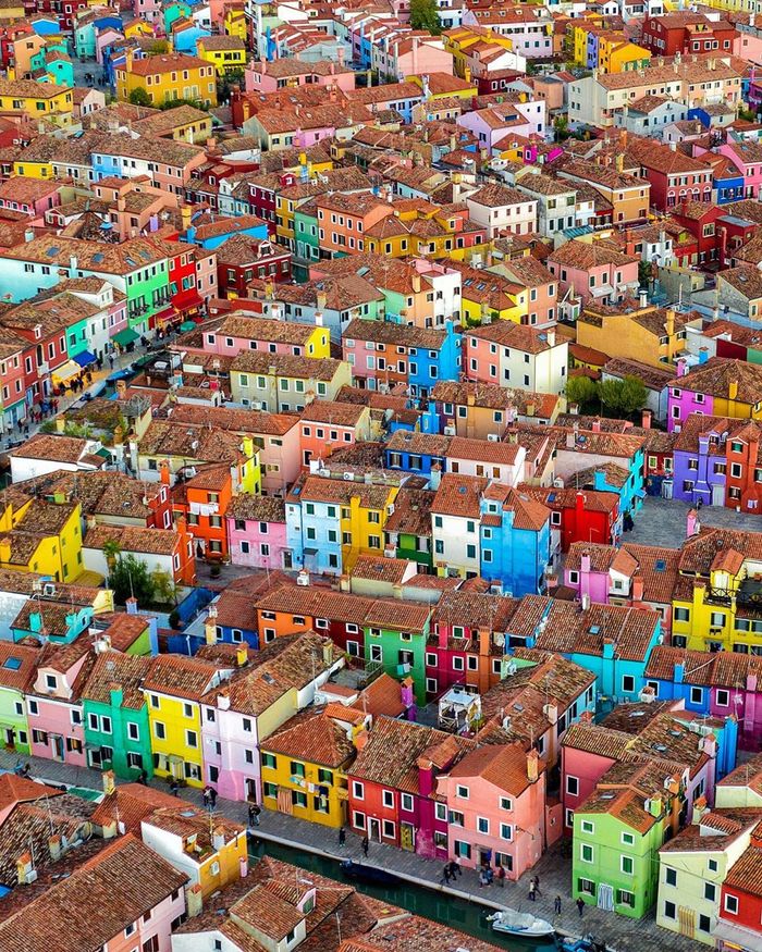 A riot of colors - The photo, Architecture, Color, Burano, Italy