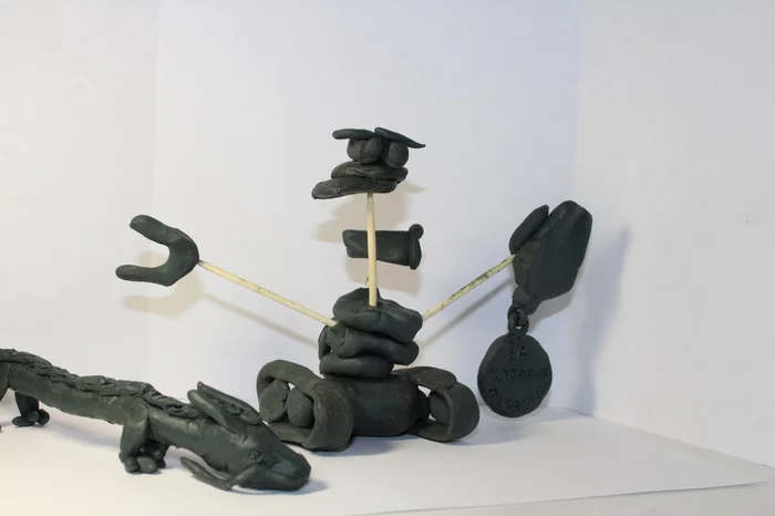 Quarantine, children, boredom and sculptural clay... - My, Plasticine, With your own hands, Children's creativity, Wall-e, Spirited Away, Ivashka from the Palace of Pioneers, Longpost