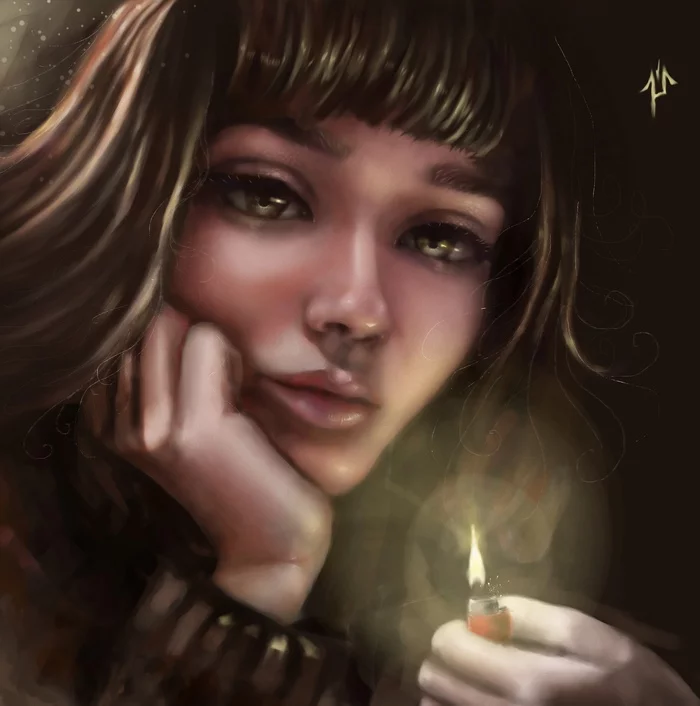 Lighter - My, Artstation, 2D, League of Artists, Artist, Images, Photoshop