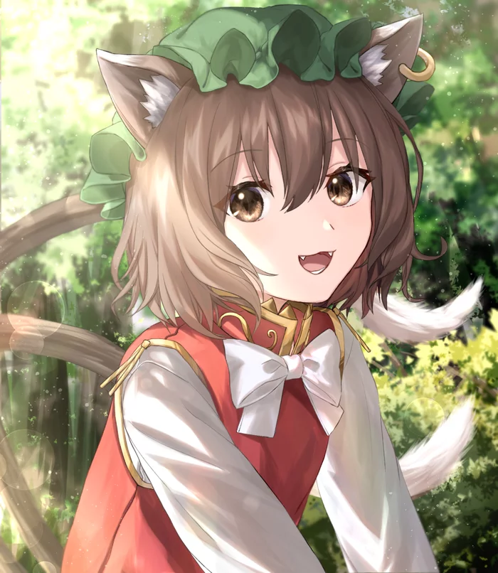 Chen - Touhou, Chen (Touhou), Anime art, Anime, Not anime, Mozuno