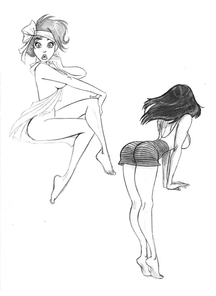 Для тех кто любит рисовать или только учится (Dean Yeagle) - NSFW, Dean Yeagle, Эротика, Комиксы, Арт, Девушки, Длиннопост, Рисунок карандашом, Mandy, 18+