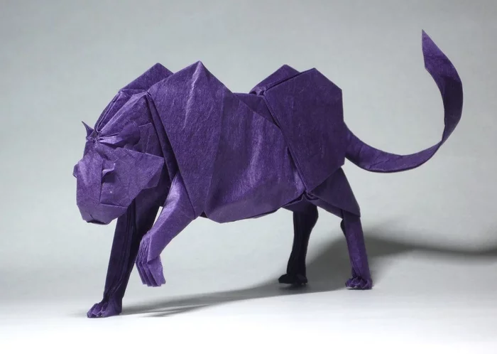 Origami panther - My, Origami, Panther, Creation