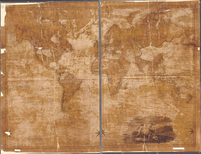 The world according to Mercator's projection (1820) - Cards, Geography, Story, World map