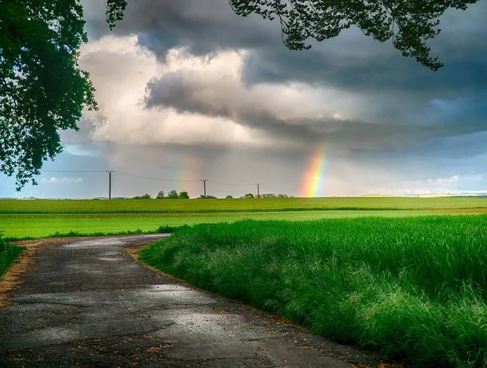 Double Rainbow - My, Rainbow, HDR, Nature