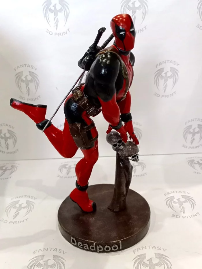 Deadpool figurine - My, 3D printer, Deadpool, 3D печать, Figurines, Longpost