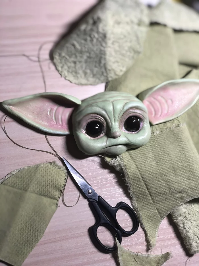 Baby yoda handmade - My, Mandalorian, Yoda, Star Wars, With your own hands, Handmade, Needlework with process, Author's toy, Longpost, Grogu
