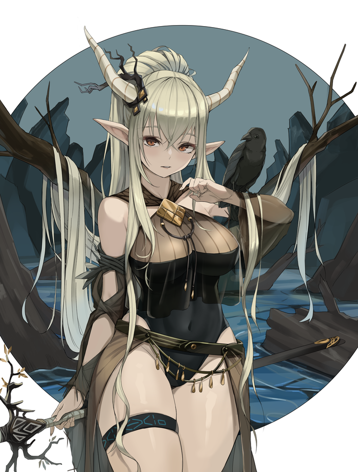 Shining , Anime Art, Arknights, Shining, 