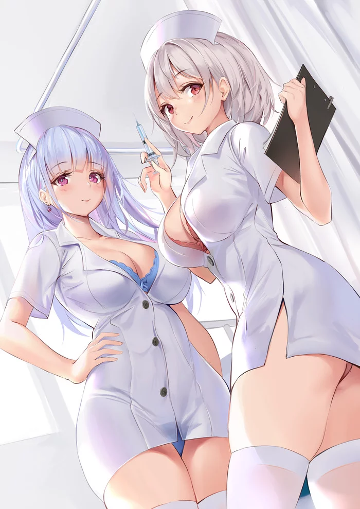 Dido & Sirius - NSFW, Anime, Anime art, Azur lane, Dido, Sirius, Underwear, Breast, Pantsu