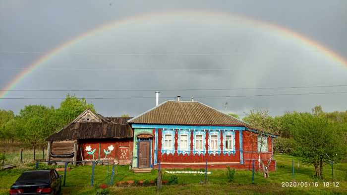 Радужный домик - Кот, Природа, Длиннопост, Радуга