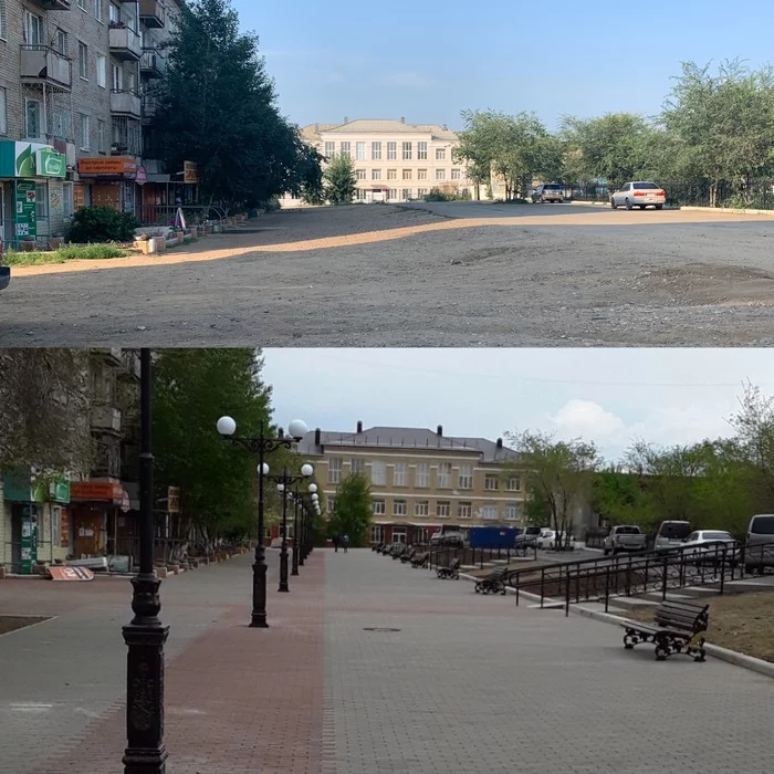 Before and after - My, Beautification, Homeland, It Was-It Was, Positive, Gusinoozersk, Russia