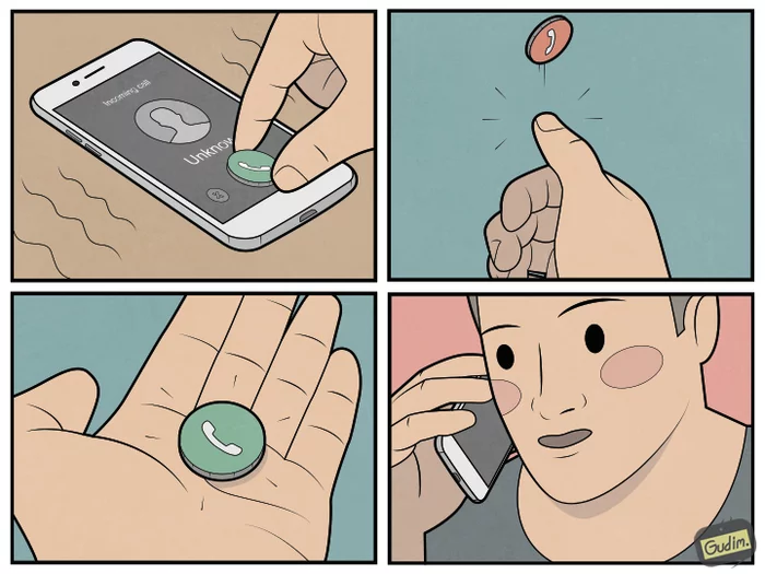 Incoming call - My, Gudim, Comics, Call, Call