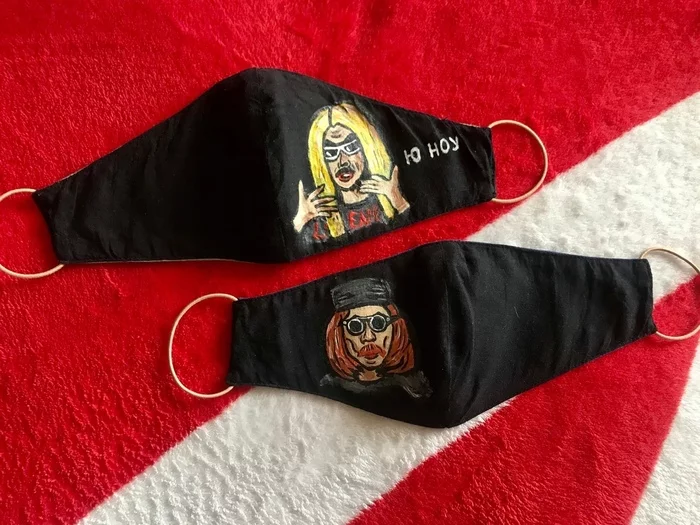 Reusable masks. Will we use them after quarantine? - My, Anton Lapenko, Painting on fabric, Medical masks, Handmade, Family guy, Quarantine, Drawing, Longpost