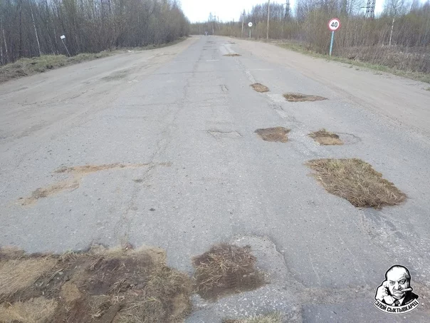 High-tech road repair - Road, Road repair, Komi, Vuktyl, Syktyvkar, Idiocy