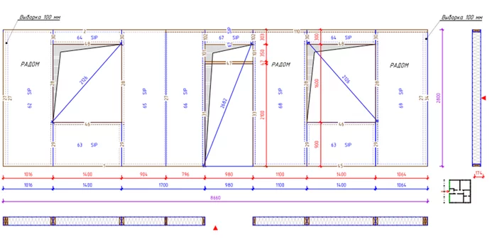 Assembly of walls and roof in a house made of sip panels in Crimea - My, House, Roof, Longpost, Building, Flexible shingles, Frame house