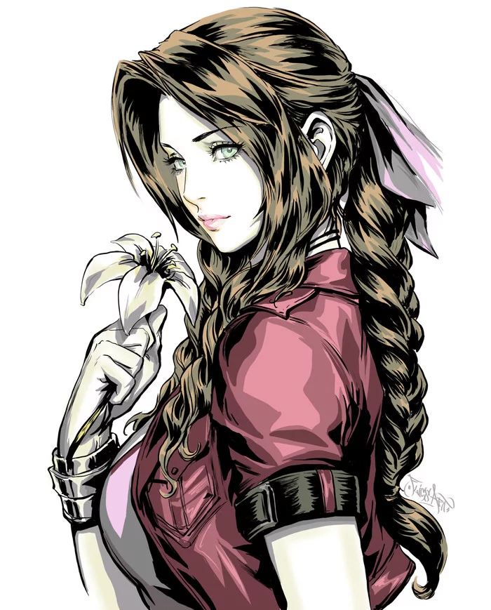 Айрис - Арт, Девушки, Final Fantasy VII, Final Fantasy, Aerith Gainsborough, Yury Flics