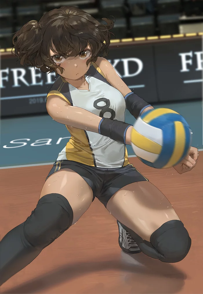 Volleyball Girl - Anime Art, Original Character, Аниме, Волейбол, Женский волейбол