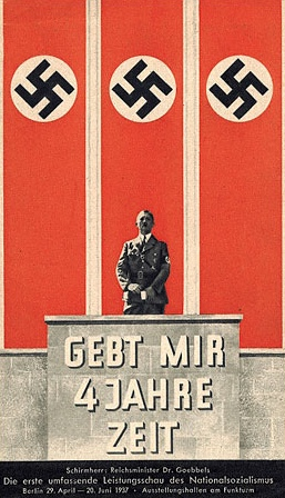 Give me four more years, Germany, 1937 - Story, Poster, Germany, 1937, Fascism, Dictatorship