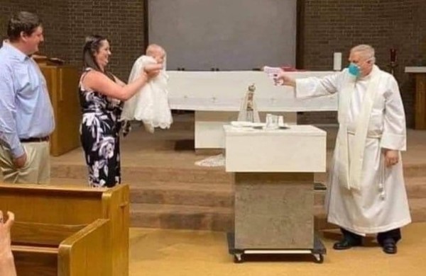 Come up with a caption for the photo. If anything, this is Epiphany 2020... - Baptism, Church, ROC, Sacrament, Coronavirus