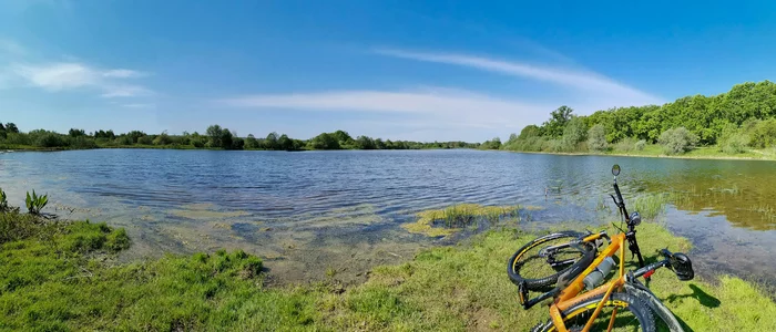 Summer is coming - My, Mobile photography, Nature, A bike, Huawei mate 20, Summer, Lake