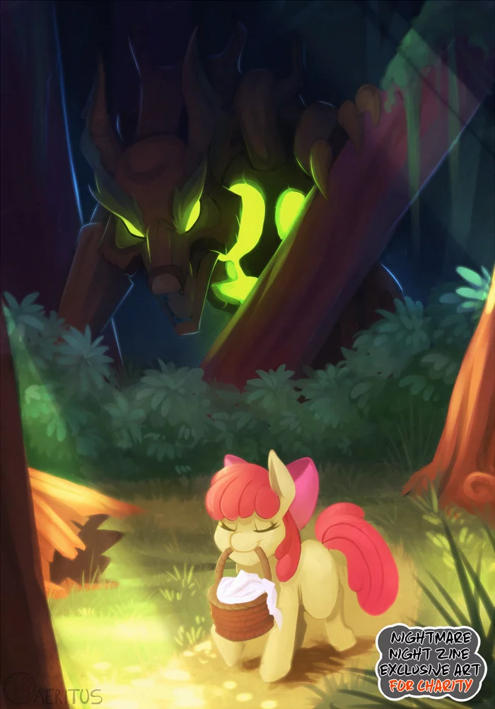 Walk in the woods - My little pony, Applebloom, Timberwolf