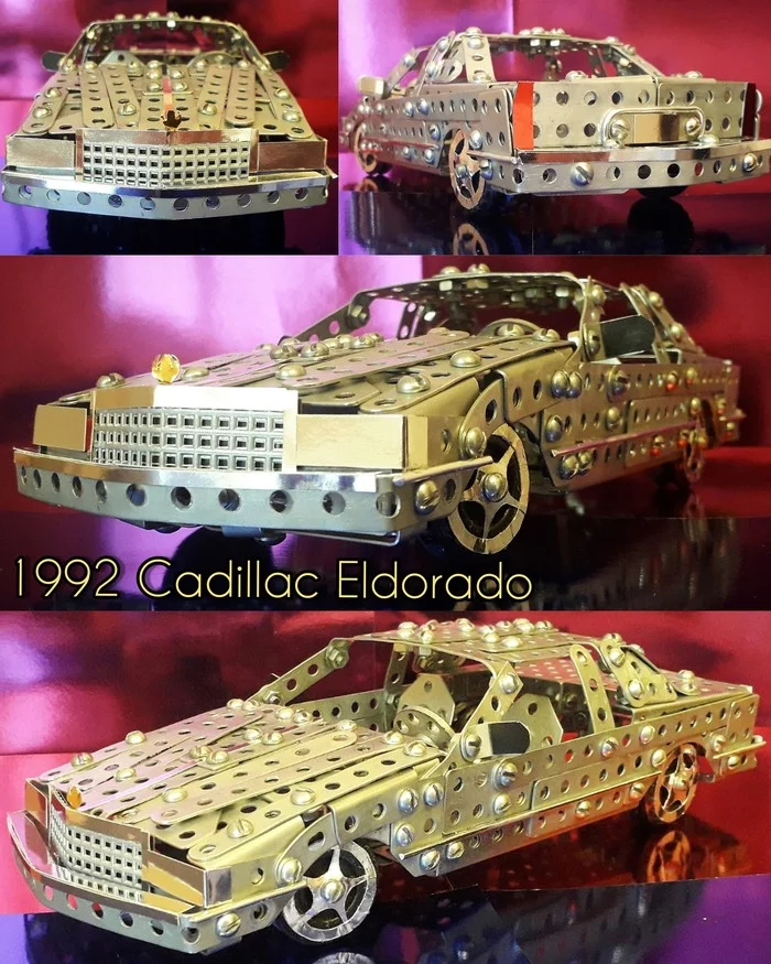 1992 Cadillac Eldorado metal construction - My, Cadillac, Modeling, Retro car, Constructor, Auto, Scale model, Cadillac Eldorado