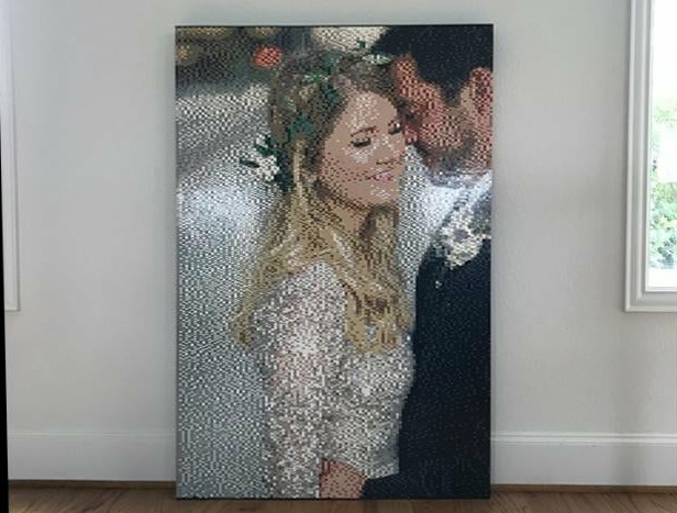 I made a wedding portrait for my friend - The photo, Portrait, Wedding, Friends, Lego, Constructor, Reddit