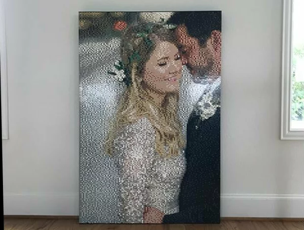 I made a wedding portrait for my friend - The photo, Portrait, Wedding, Friends, Lego, Constructor, Reddit