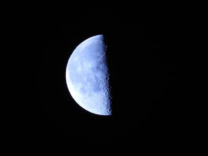 Полулуние - Моё, Луна, Фотография