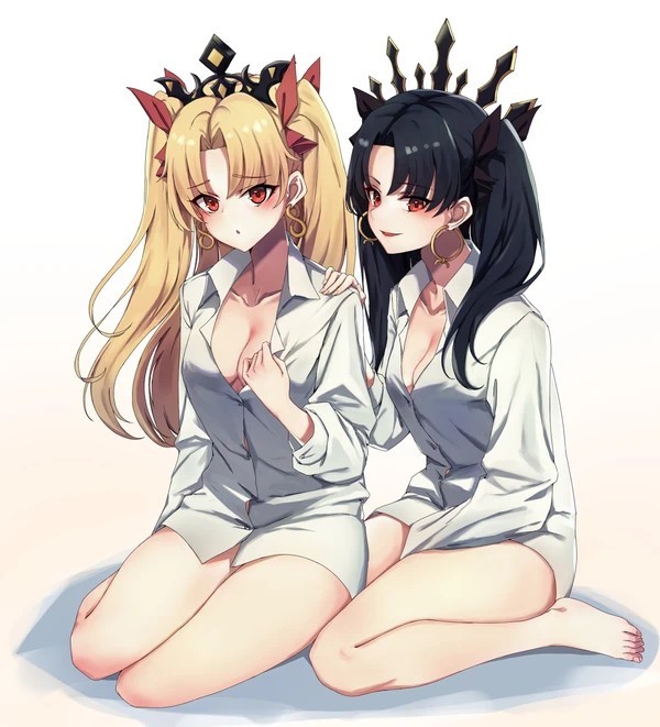 Ereshkigal and Ishtar - NSFW, Anime, Art, Anime art, Fate, Fate grand order, Ereshkigal, Ishtar