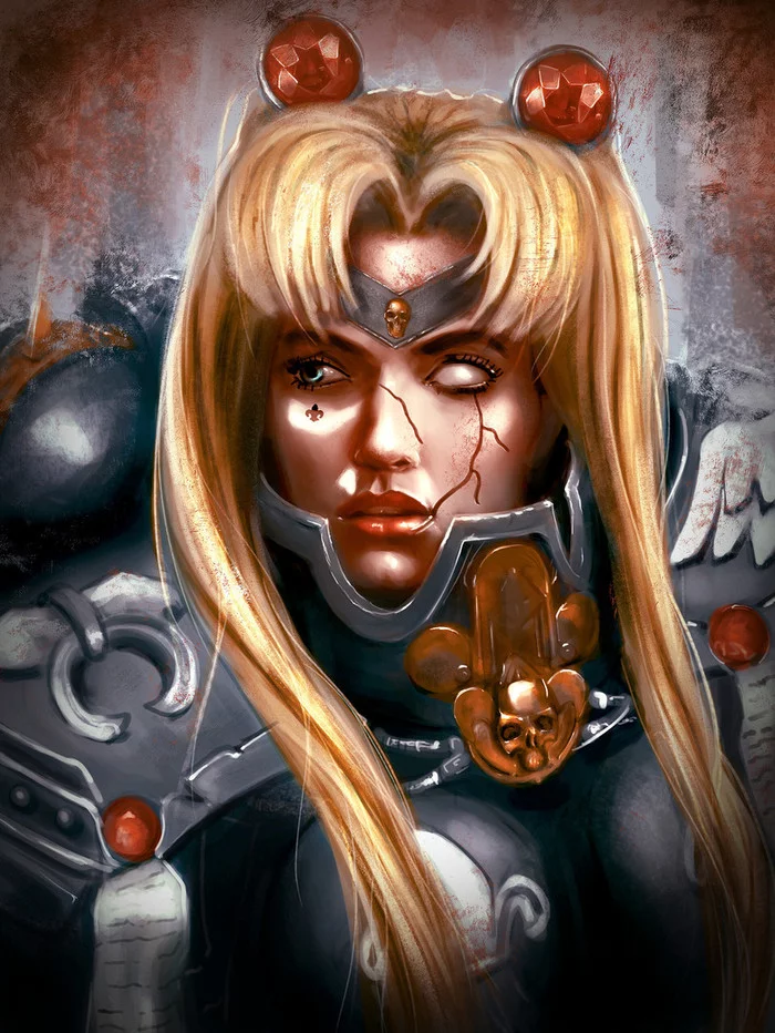 Sailor Sororitas - Warhammer 40k, Wh Art, Adepta Sororitas, Sailor Moon, Кроссовер, Sailormoonredraw