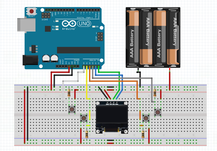 Игра - Заяц Волк ловит яица на Arduino