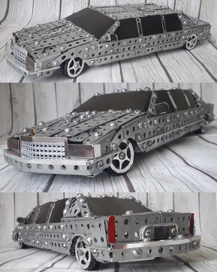 1992 Cadillac Eldorado Limousine from a metal construction kit - My, Cadillac, Limousine, Tuple, Car modeling, Modeling, Retro car, Cadillac Eldorado