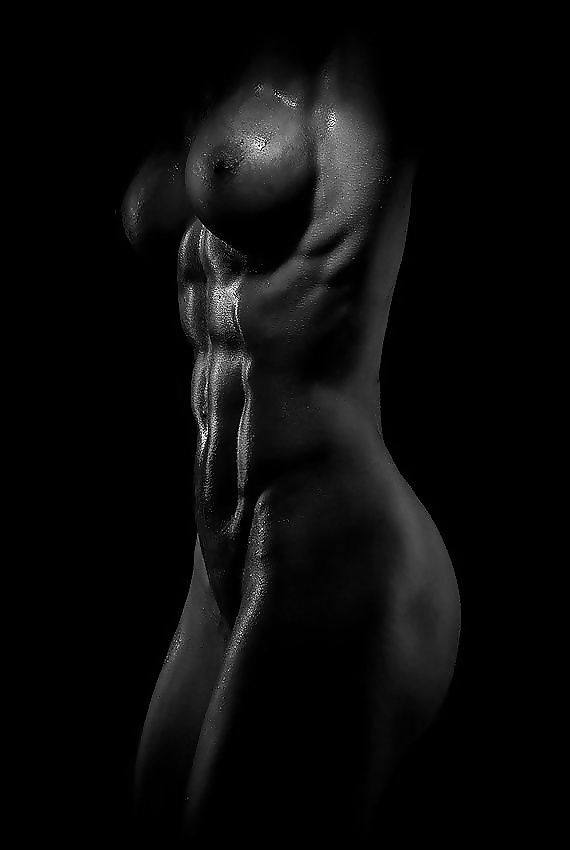 Relief - NSFW, Erotic, Breast, Booty, Muscle, Black and white, Longpost