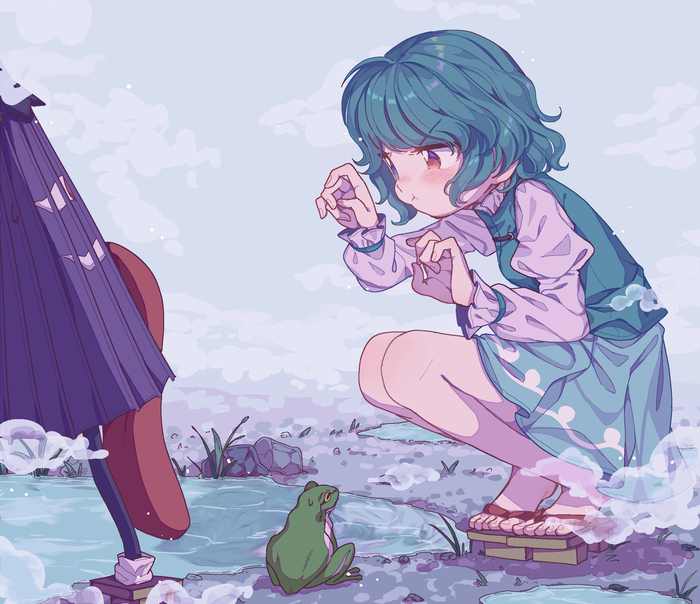 Practicing , Anime Art, Touhou, Tatara Kogasa, Satomachi