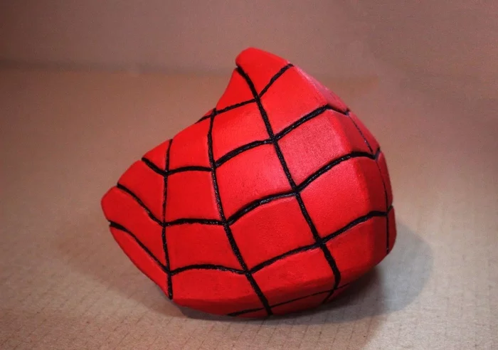 Spider-Man Half Mask - My, Craft, With your own hands, Cosplay, Mask, Needlework without process, Marvel, Spiderman, Superheroes, Longpost