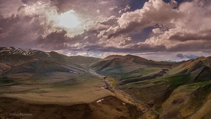 Panorama over the mountains - My, The photo, Quadcopter, Панорама, Dagestan, The mountains, Landscape, Travels