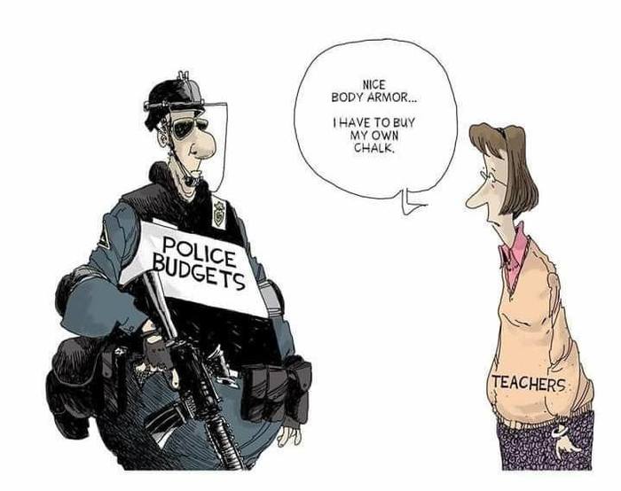 Different countries - same problems - Police, Teacher, Caricature