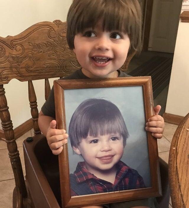 Through the years: fathers compared themselves with sons - Longpost, Father, A son, Parents and children, The photo, All in the father