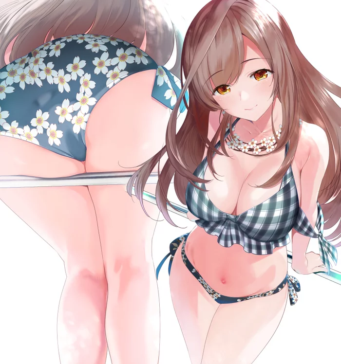 Kogane Tsukioka - NSFW, Anime, Art, Anime art, Erotic, Idolmaster shiny colors, Kogane Tsukioka, Swimsuit