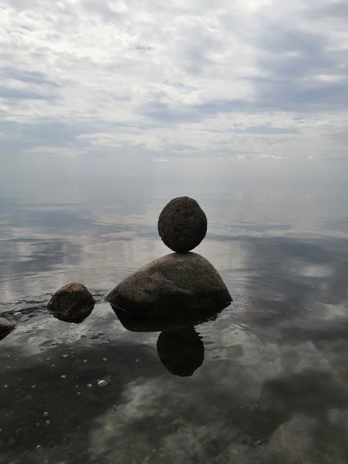 A rock - My, Mobile photography, A rock, The Gulf of Finland
