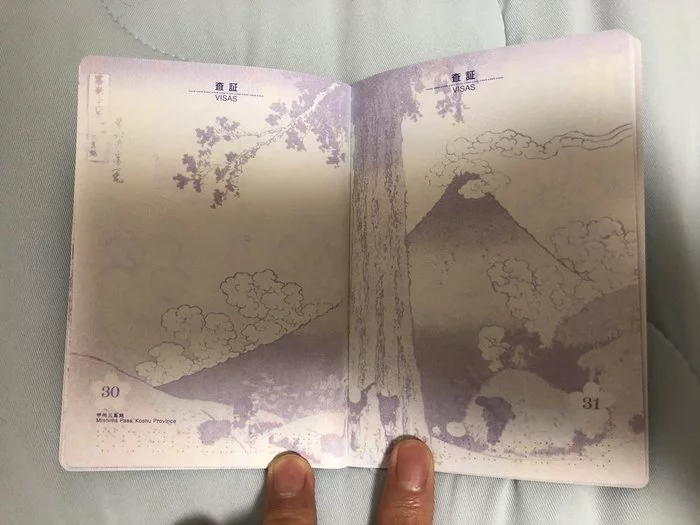 Хочу все знать #716. Как выглядит новый японский паспорт Хочу все знать, Япония, Паспорт, Документы, Красота, Оформление, Рисунок, Длиннопост