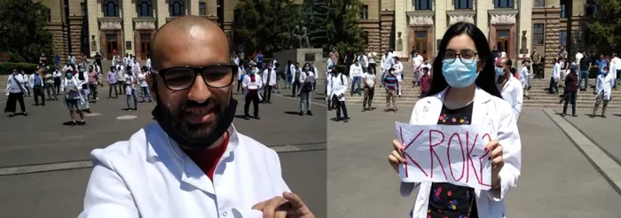 Krok instead of a step: foreign medical students came out to protest. VIDEO - My, The medicine, Epidemic, Quarantine, Exam, Test, University, Protest, Stock, Video, Longpost