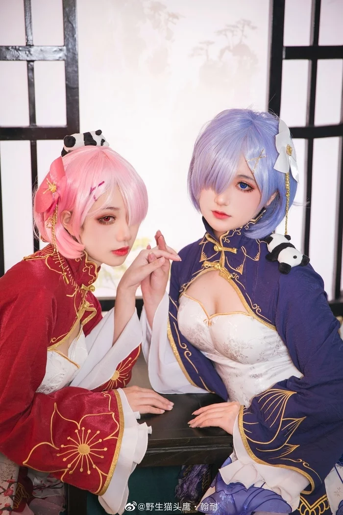 Ram & Rem cosplay Косплей, Ram, Rem, Re:Zero Kara, Аниме, Девушки, Длиннопост